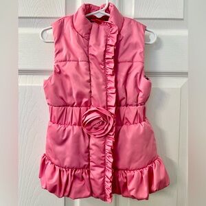 Lilly Pulitzer Pink puffer vest size S (4-5) girl